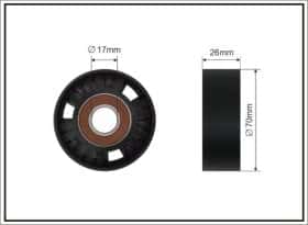 Натяжной ролик поликлинового ремня Натяжной ролик поликлинового ремня