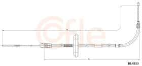 Трос ручного тормоза