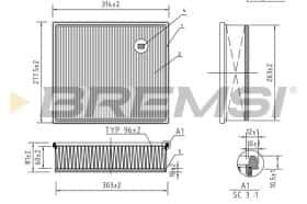 Воздушный фильтр Bremsi fa1253