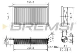 Повітряний фільтр Bremsi fa0127