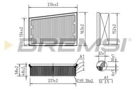 Повітряний фільтр Bremsi fa0535