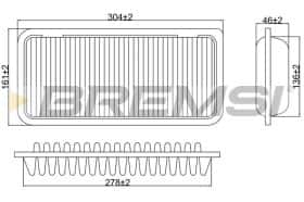 Воздушный фильтр Bremsi fa1221
