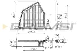 Повітряний фільтр Bremsi fa1054