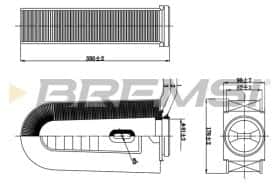 Повітряний фільтр Bremsi fa0631