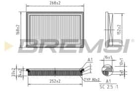 Повітряний фільтр Bremsi fa1363