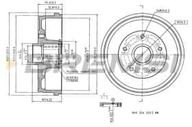 Тормозной барабан Bremsi cr5732
