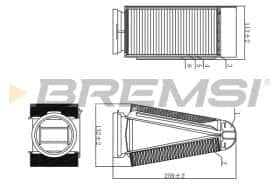 Повітряний фільтр Bremsi fa0589