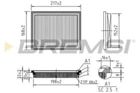 Повітряний фільтр Bremsi fa0578