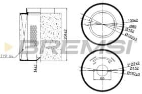 Повітряний фільтр Bremsi fa2405