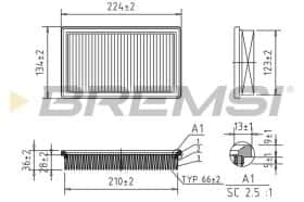 Воздушный фильтр Bremsi fa1023