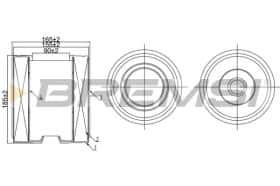 Повітряний фільтр Bremsi fa1074