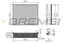 Повітряний фільтр Bremsi fa1230