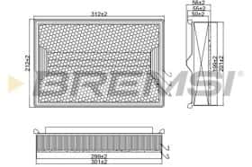 Повітряний фільтр Bremsi fa1358