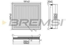 Повітряний фільтр Bremsi fa1116