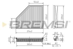 Повітряний фільтр Bremsi fa2395