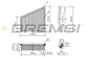 Повітряний фільтр Bremsi fa0120