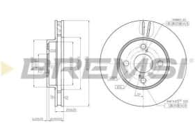 Гальмівний диск Bremsi cd7294v