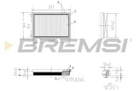 Воздушный фильтр Bremsi fa1058