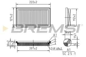 Воздушный фильтр Bremsi fa0587