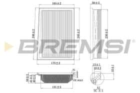 Повітряний фільтр Bremsi fa0117