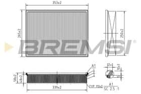 Повітряний фільтр Bremsi fa1246