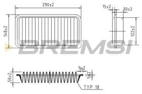 Повітряний фільтр Bremsi fa1272
