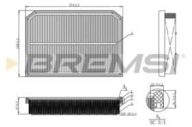 Повітряний фільтр Bremsi fa1132
