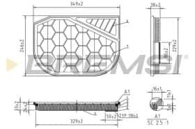 Повітряний фільтр Bremsi fa2477