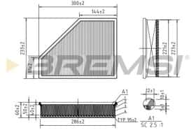 Повітряний фільтр Bremsi fa0623