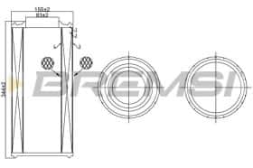 Воздушный фильтр Bremsi fa1255