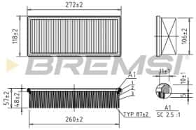 Повітряний фільтр Bremsi fa1353
