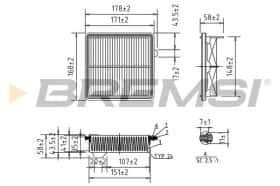 Воздушный фильтр Bremsi fa1041