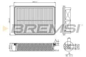 Повітряний фільтр Bremsi fa1192