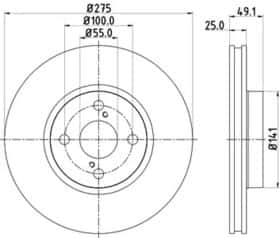 Тормозной диск Nisshinbo nd1016k