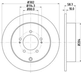 Гальмівний диск Nisshinbo nd3002k