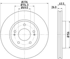 Тормозной диск Nisshinbo nd3030k