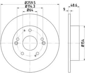 Гальмівний диск Nisshinbo nd8026k