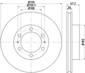 Тормозной диск Nisshinbo nd1034k