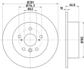 Гальмівний диск Nisshinbo nd1077k