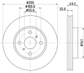 Тормозной диск Nisshinbo nd1030k