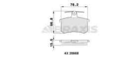 Тормозные колодки Braxis aa0334