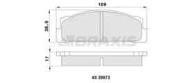 Тормозные колодки Braxis aa0401