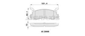 Тормозные колодки Braxis aa0426