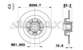 Тормозной диск Braxis ad1050