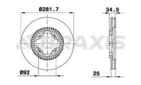 Тормозной диск Braxis ae0729