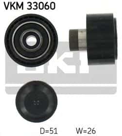 Обвідний ролик поліклинового ременя SKF VKM 33060