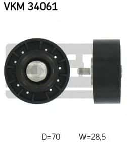 Обвідний ролик поліклинового ременя SKF VKM 34061