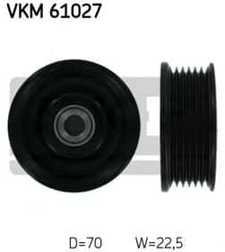 Обводной ролик поликлинового ремня SKF VKM 61027