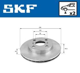 Гальмівний диск SKF vkbd80302v2