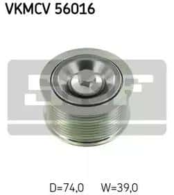 Обвідний ролик поліклинового ременя SKF vkmcv56016